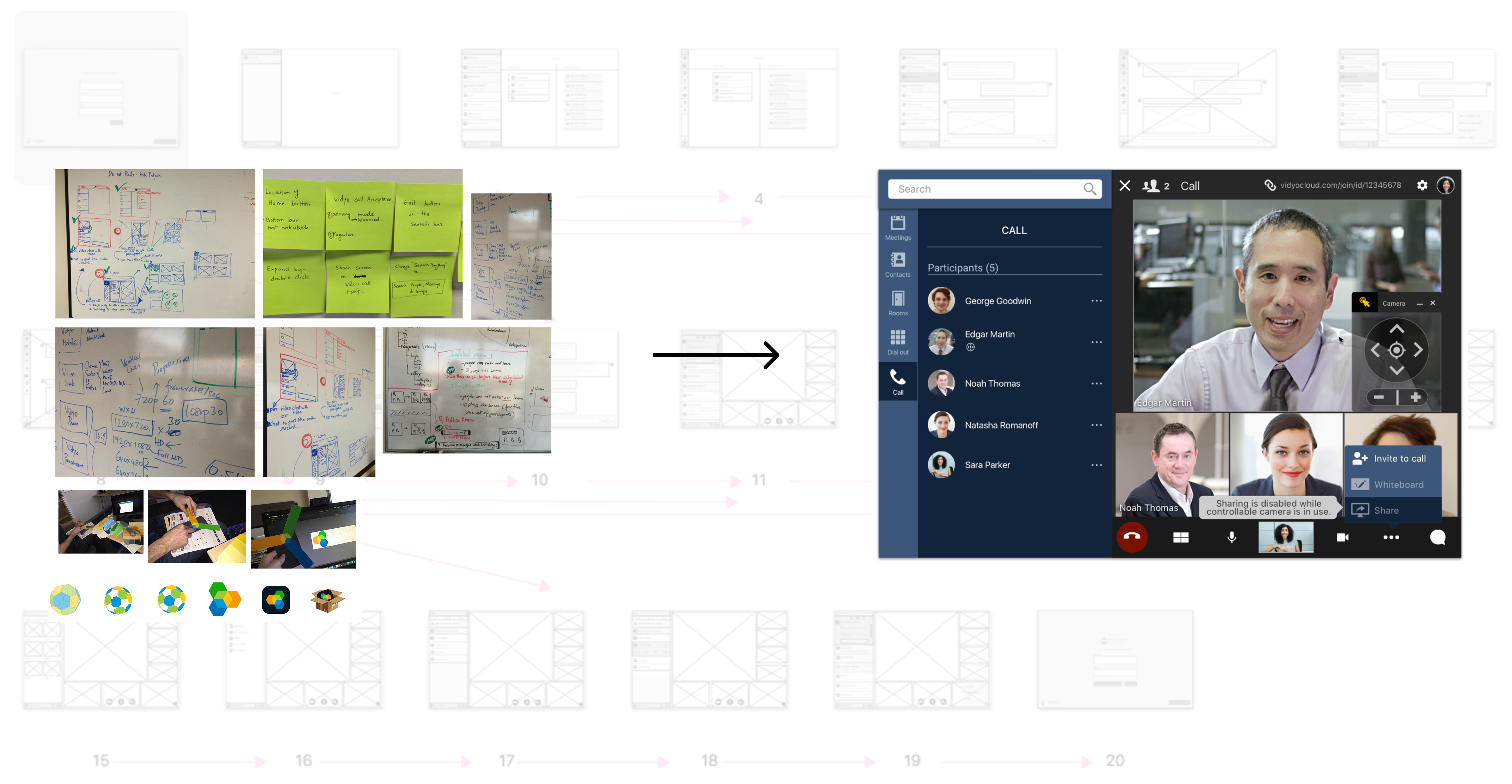 hero shot of Vidyo Neo Connect — the flexible platform UI that became VidyoConnect™, ideally in a customer context.